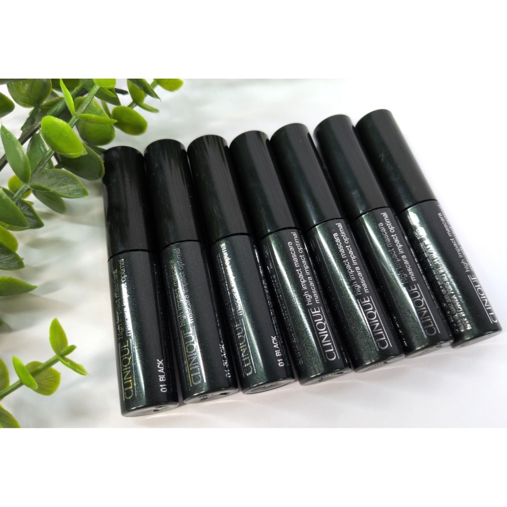 STOCK UP NEW LOT 7🌿Clinique High Impact Mascara 01 Black /3.5ml each Gym Purse